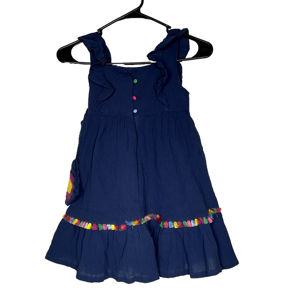 Haute Hippie Kids Style Girls Sleeveless Sun Dress w/Matching Purse Size 6 Blue